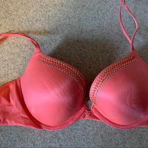 Victoria’s Secret bra - coral with beading detail